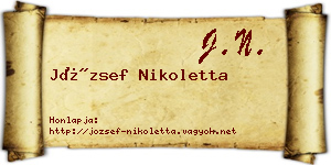 József Nikoletta névjegykártya